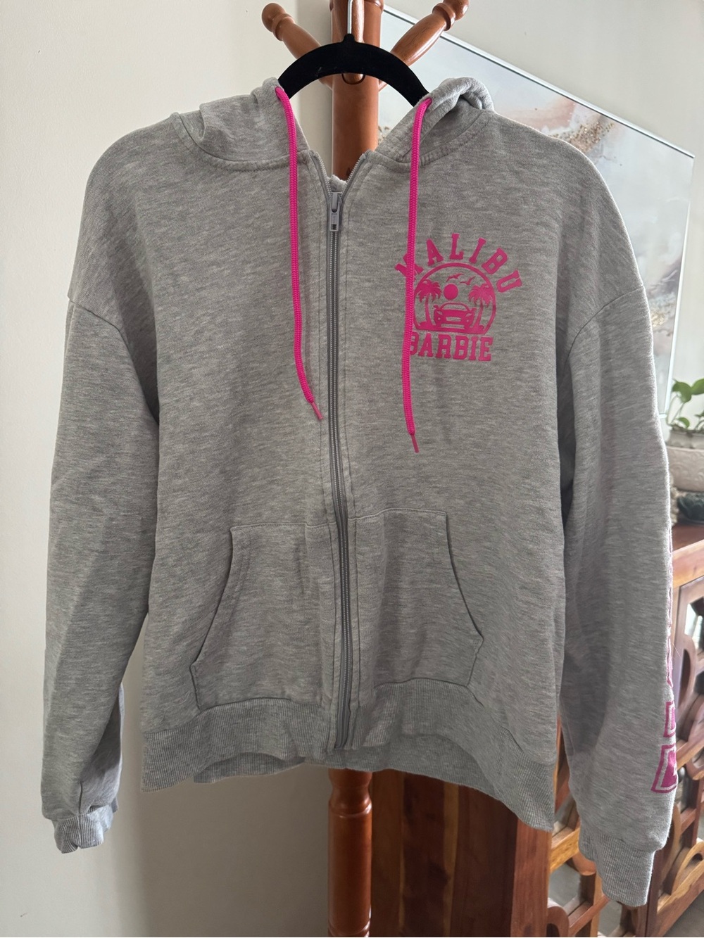 MALIBU BARBIE Rare Zip Up Hoodie Size XXL Barbiecore